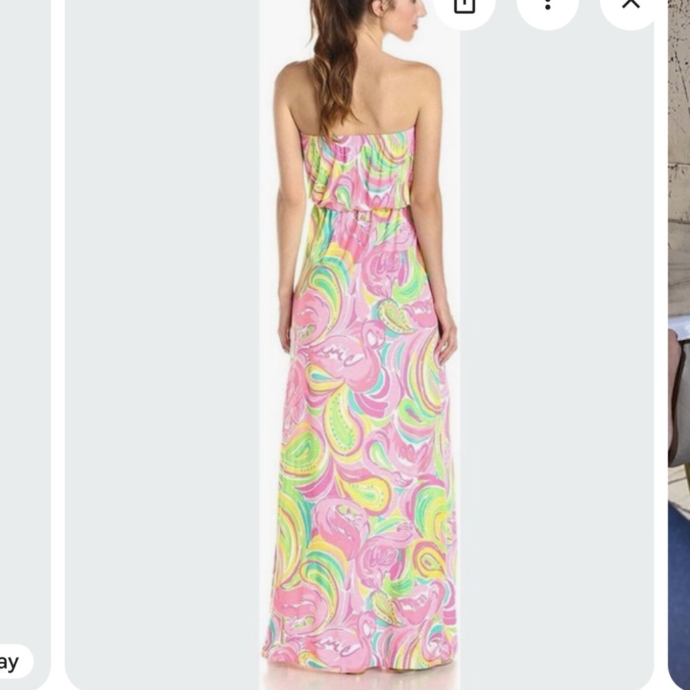 NWOT Lilly Pulitzer Marlisa Multi All Nighter Strapless Maxi Dress Size Small - Picture 2 of 5